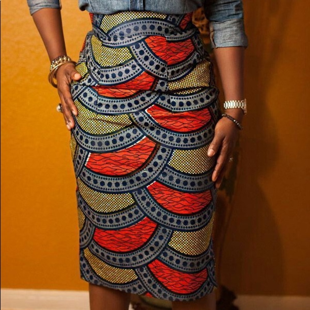 African print skirt